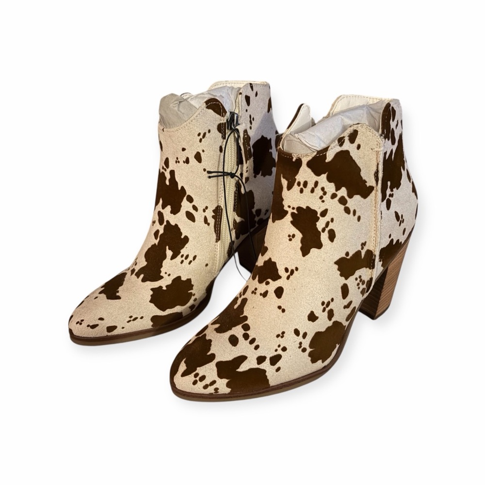 Cow Print Zip Boots NTW